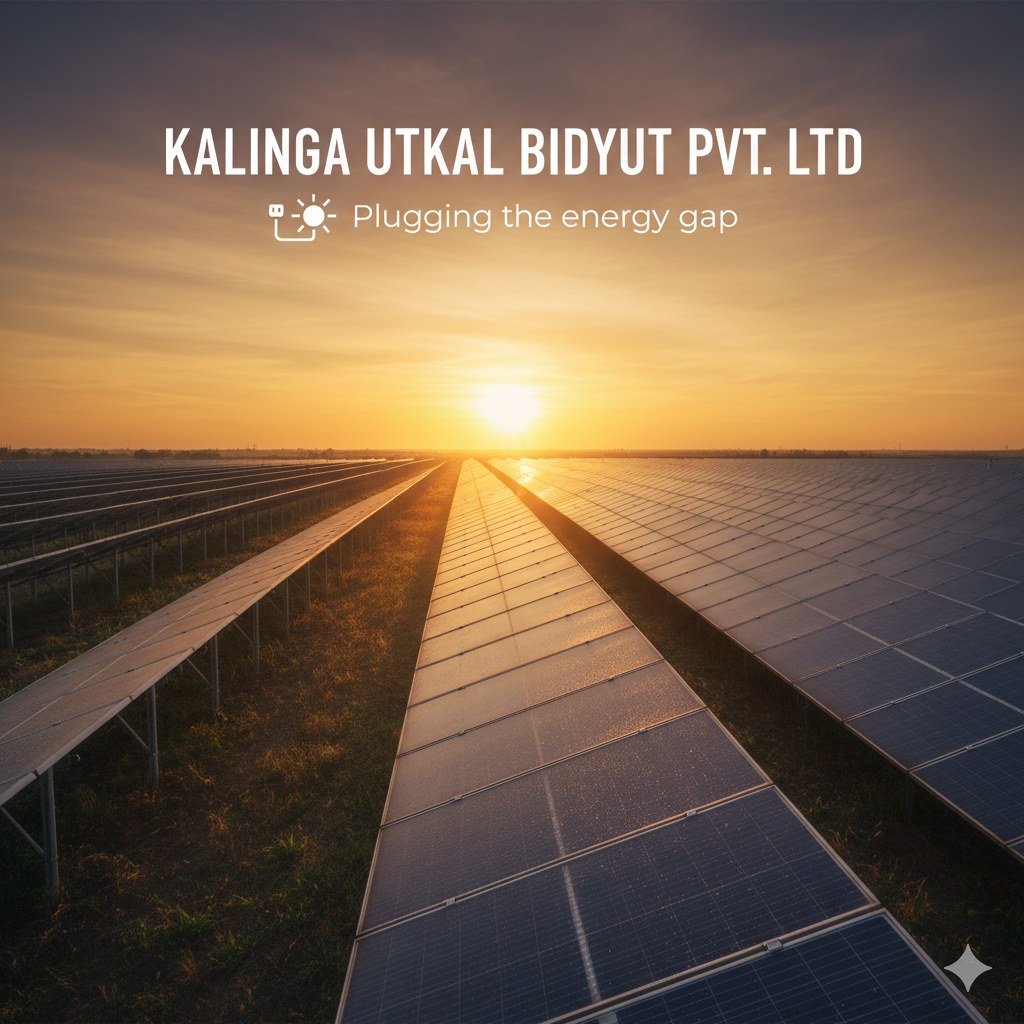 Solar farm at sunset